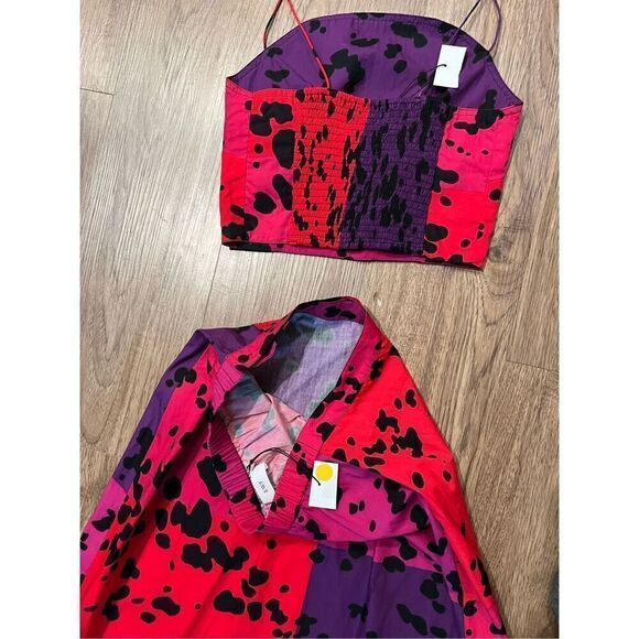 SWF opposite Attract Rouded Top and Wrap Midi Skirt Set NWT $589 size S - Picture 8 of 8